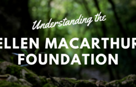 Blog header reading, "Understanding the Ellen MacArthur Foundation," whose mission is accelerating the world's adoption of a circular economy.