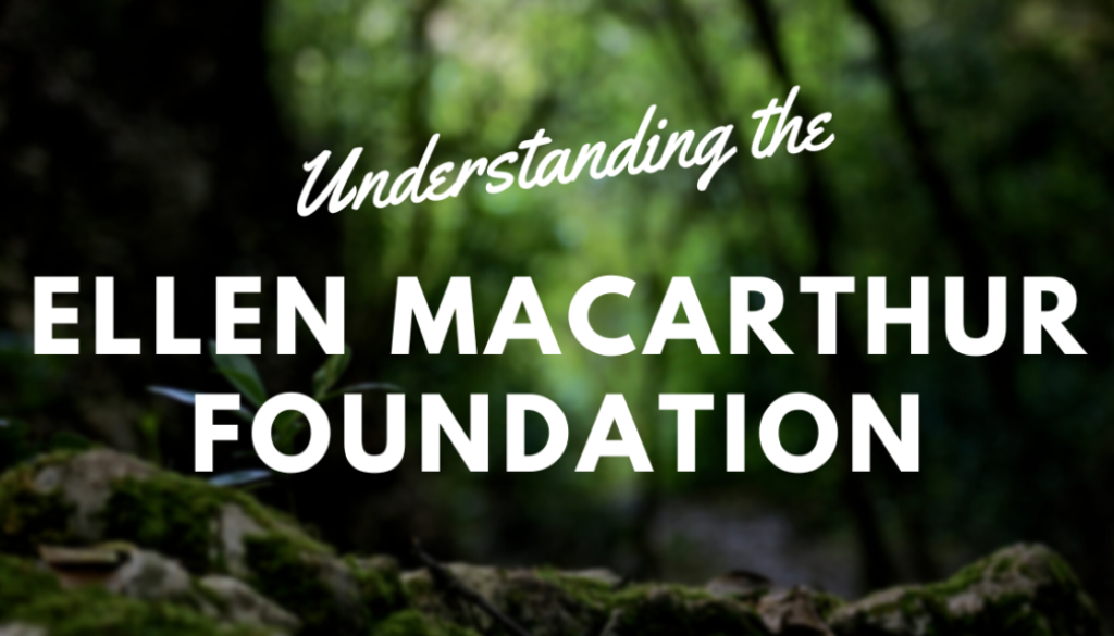 Blog header reading, "Understanding the Ellen MacArthur Foundation," whose mission is accelerating the world's adoption of a circular economy.