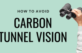 Blog header reading, "How to avoid carbon tunnel vision."