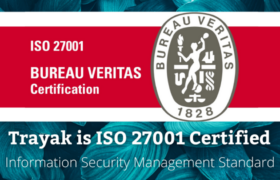 Trayak is ISO 27001-certified